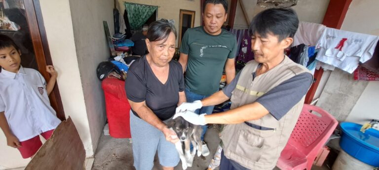 Dinas Pertanian Minahasa Lakukan Vaksin Rabies Terhadap Anjing dan Kucing di Sea